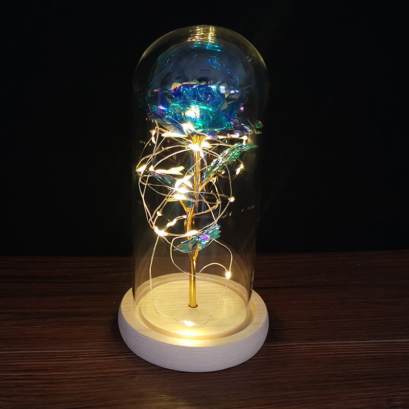 Enchanted Forever Rose Flower in Glass with LED Lights