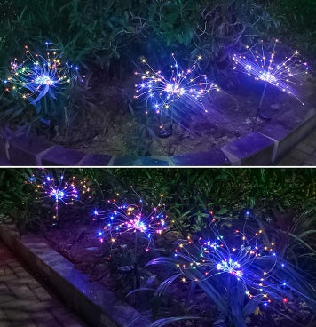 New Ground Plug Solar LED Fireworks Light