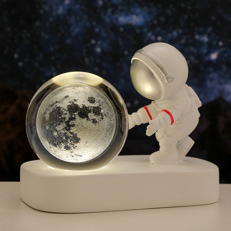 Galaxy Astronaut Crystal Ball Night Light