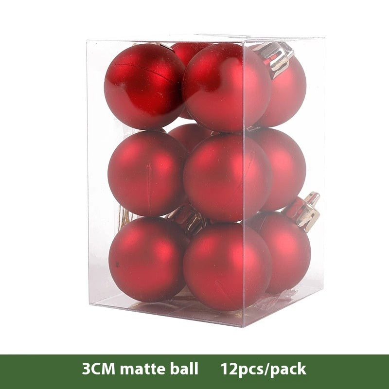 Christmas Decoration Red Ball Electroplating Plastic Christmas Tree