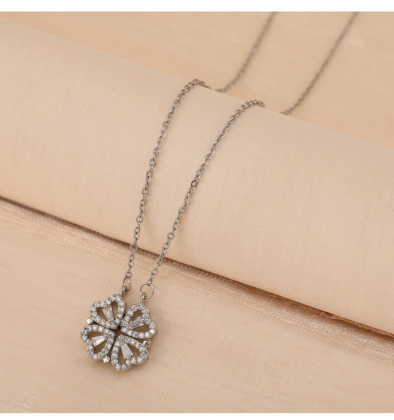 Four-Leaf Clover Luxury Titanium Steel Necklace