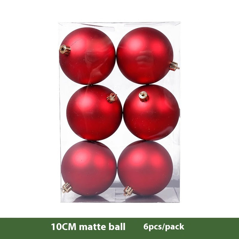 Christmas Decoration Red Ball Electroplating Plastic Christmas Tree