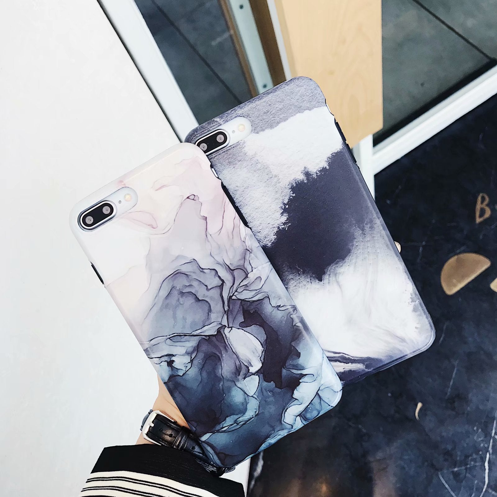 Nordic Watercolor Matte iPhone Case