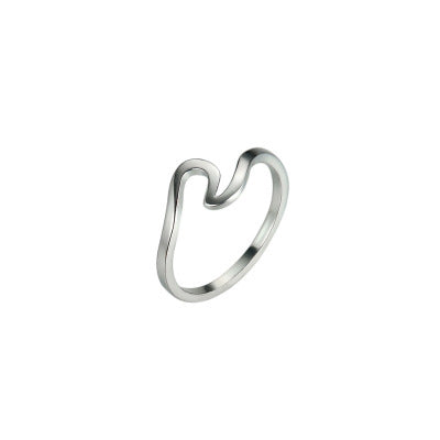 Simple Wavy Couple Ring