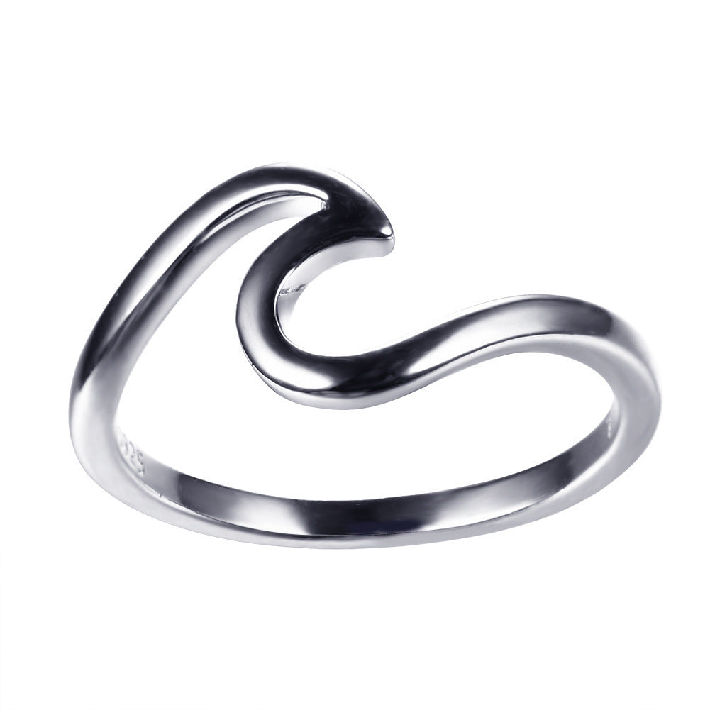 Simple Wavy Couple Ring