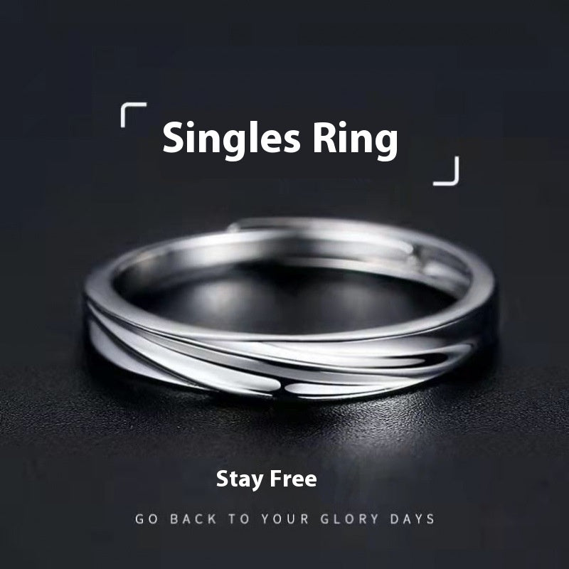 Hip Hop Men's Ring Retro Easy Matching Adjustable