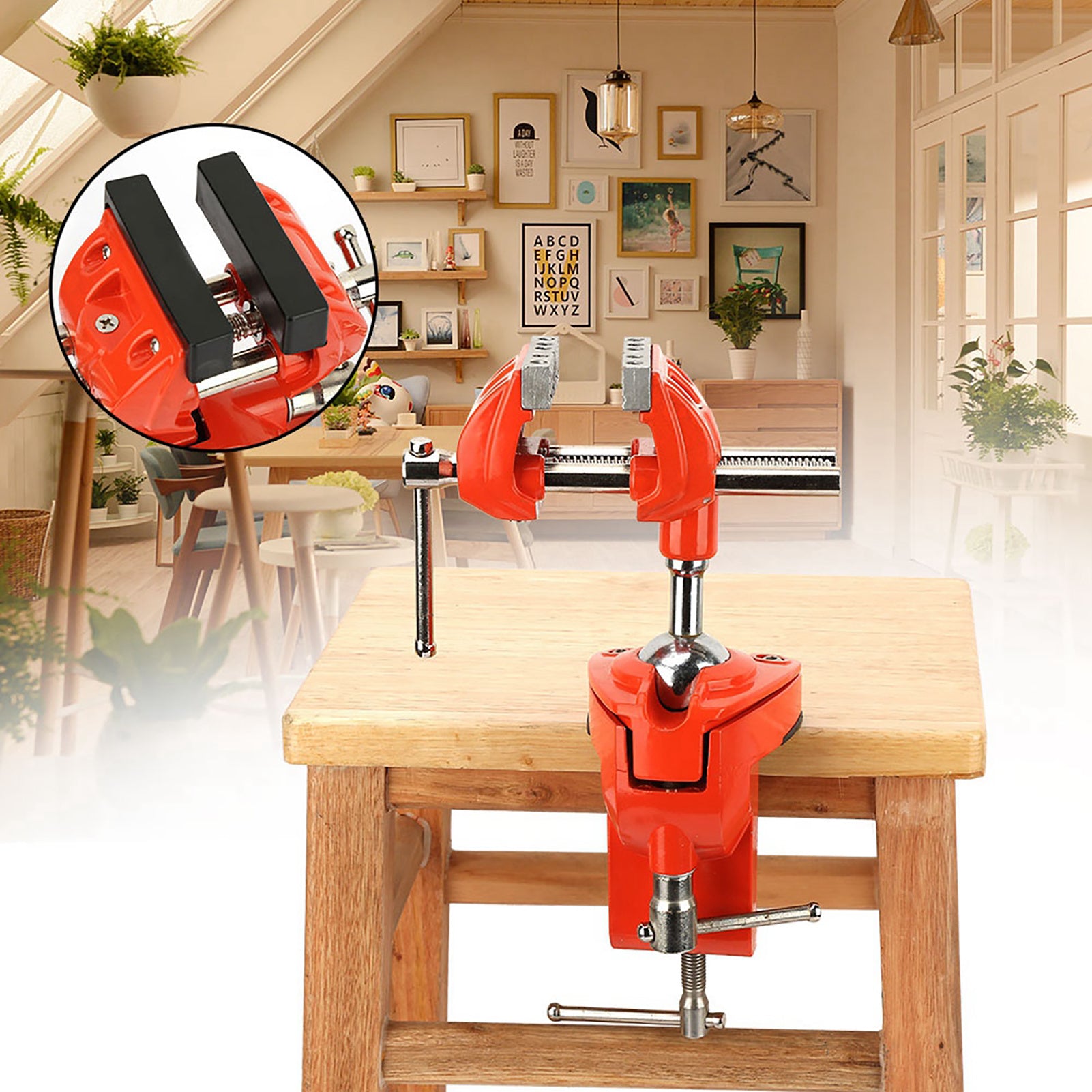 Mini 360° Rotating Clamp Vise for Workbench