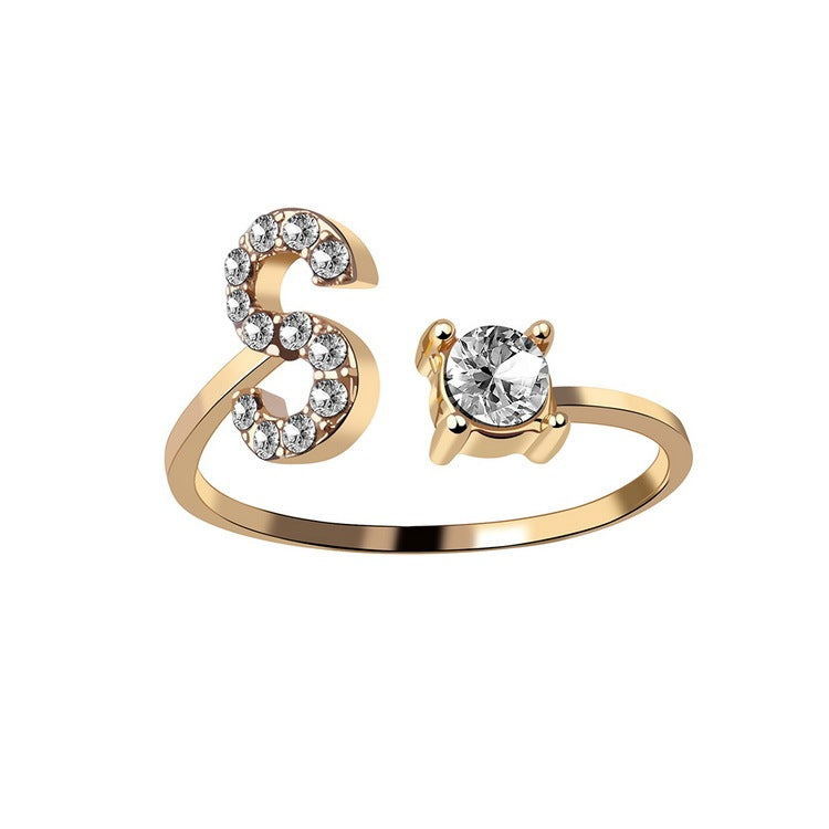 Adjustable Initial Ring β Elegant Women's Jewellery