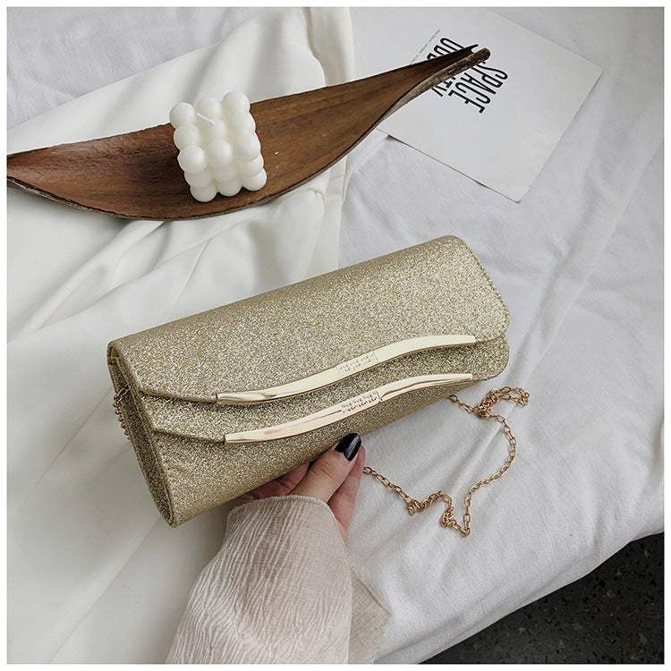 Simple Texture Chain Shoulder Messenger Bag