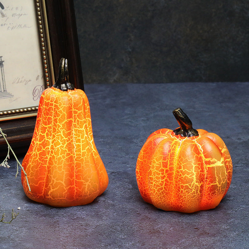 Halloween LED Pumpkin Lantern - Luminous Resin Decoration