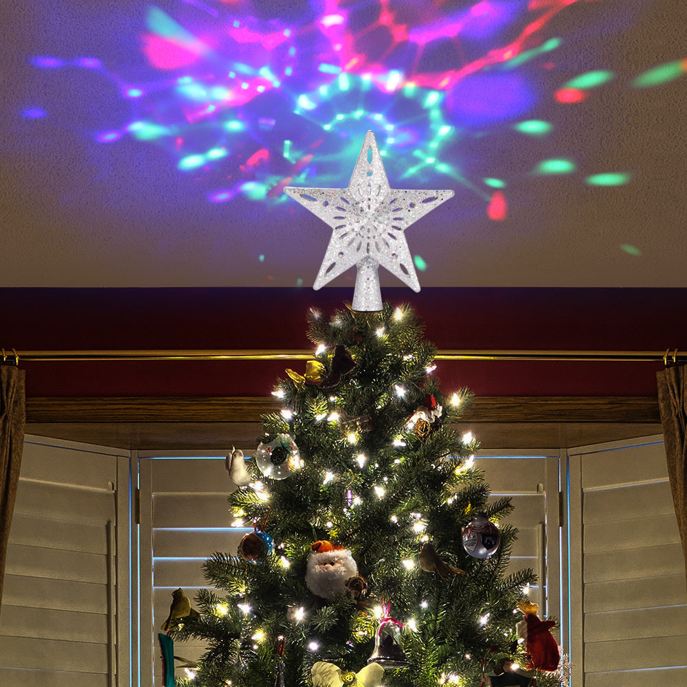 LED Star Tree Topper Projector
