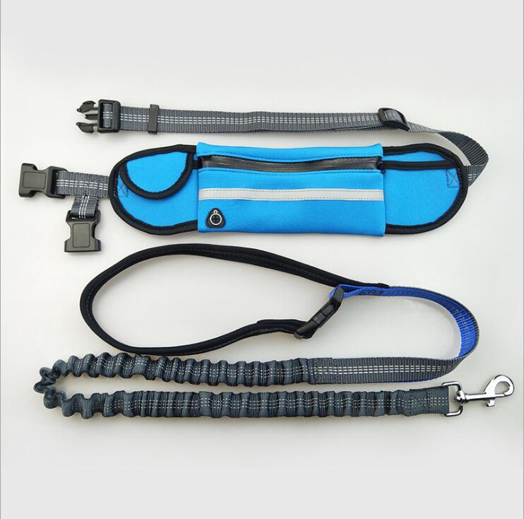 Hands-Free Dog Leash – Adjustable Waist Belt with Shock-Absorbing Bungee