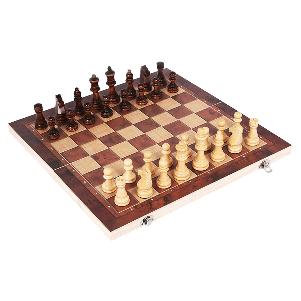 3-in-1 Travel Chess & Backgammon Set