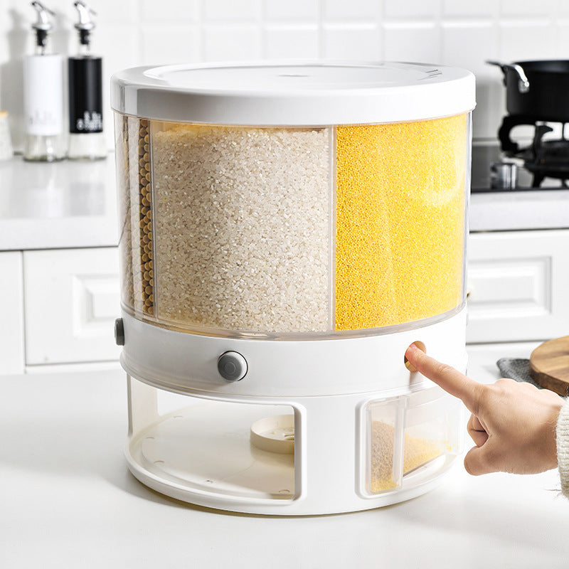 Rotatable Food Storage Box – Multi-Functional Grains Organizer