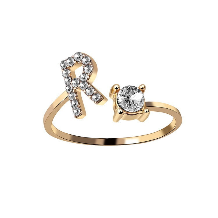Adjustable Initial Ring – Elegant Women's Jewellery