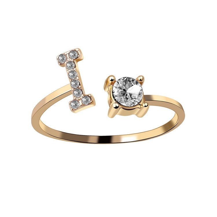 Adjustable Initial Ring – Elegant Women's Jewellery