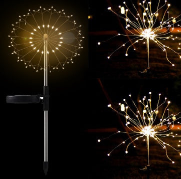 New Ground Plug Solar LED Fireworks Light