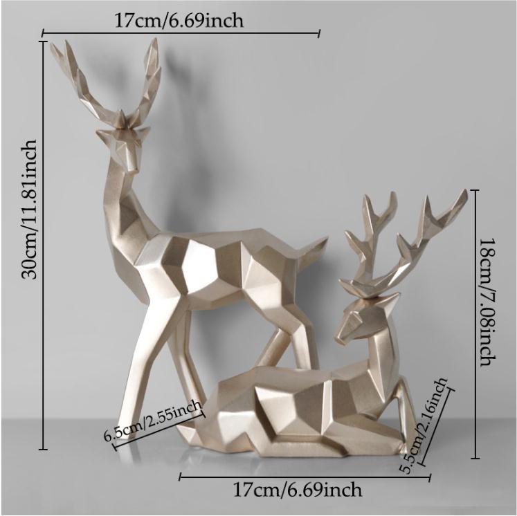 Modern Resin Deer Sculpture - Home Decor Ornament