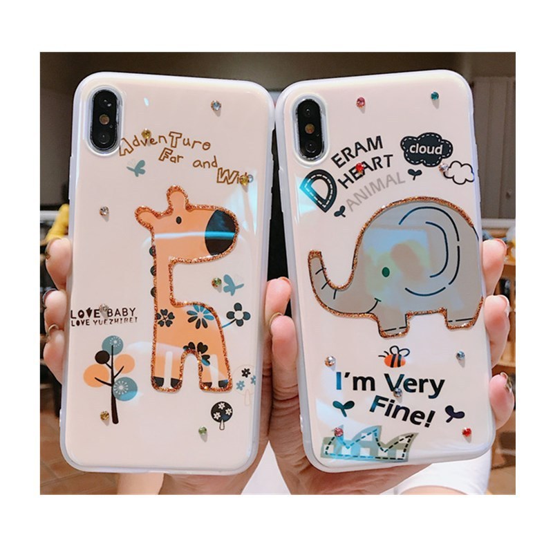 Shatter-Resistant Giraffe & Elephant Case – Compatible with Apple