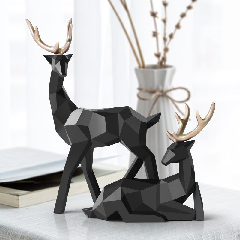 Modern Resin Deer Sculpture - Home Decor Ornament
