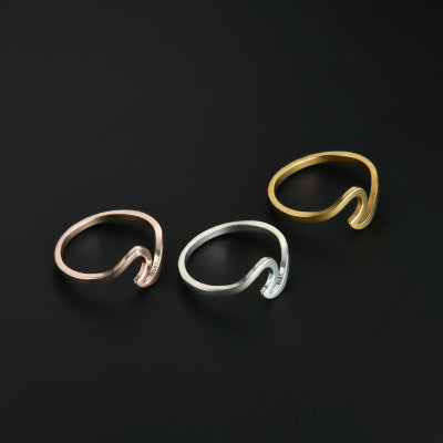 Simple Wavy Couple Ring