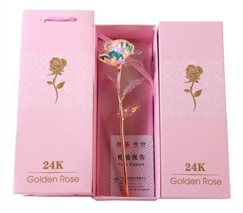 Enchanted Forever Rose Flower in Glass with LED Lights