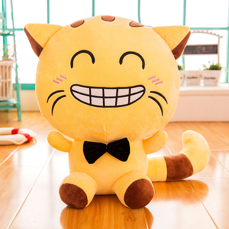 Cute Big Face Cat Doll Plush Toy Lucky Cat Big Tail Doll