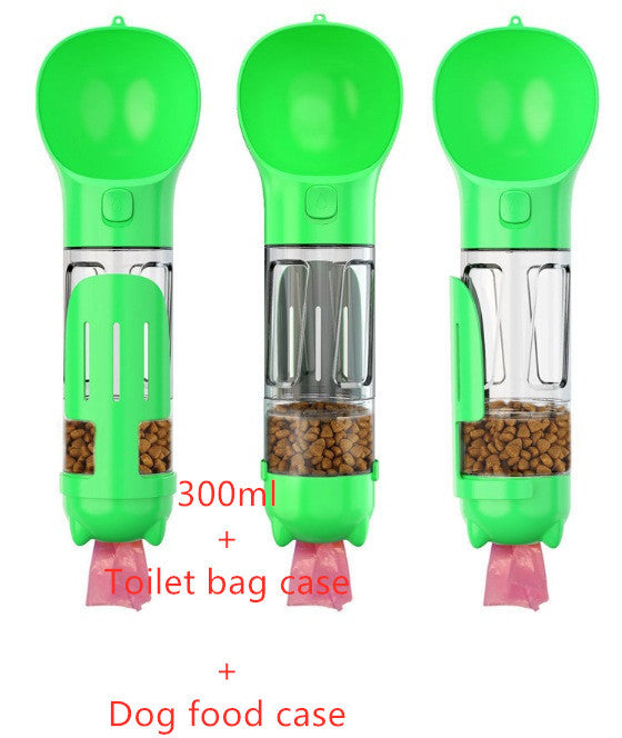 3-in-1 Pet Water Bottle – Dispenser, Bowl & Waste Bag Holder