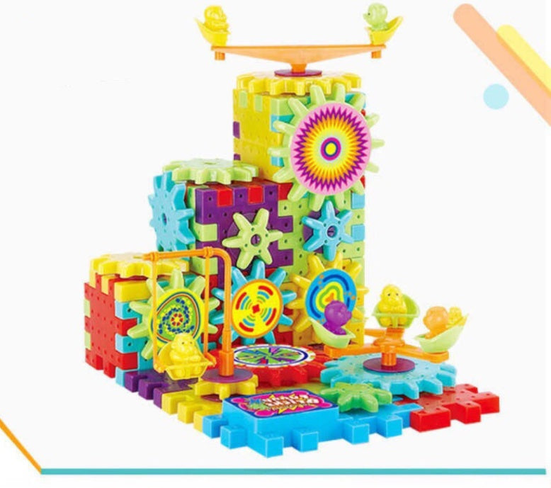 Electric Gears 3D Building Kit – Educational Brick Blocks for Kids