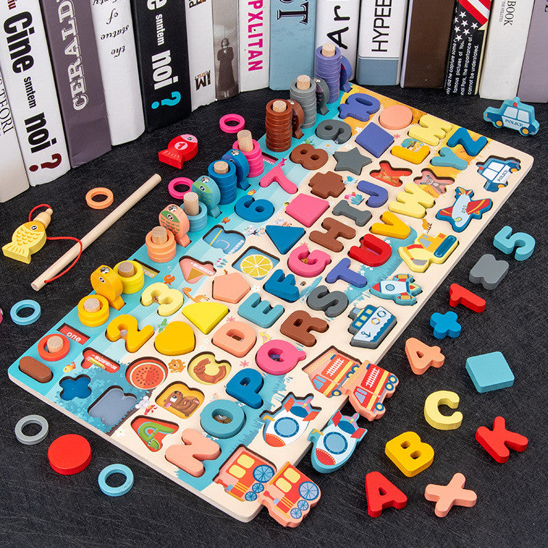3D Wooden Arithmetic & Matching Blocks – Montessori Educational Toy
