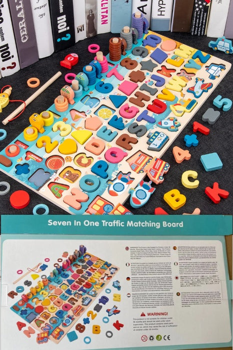 3D Wooden Arithmetic & Matching Blocks – Montessori Educational Toy