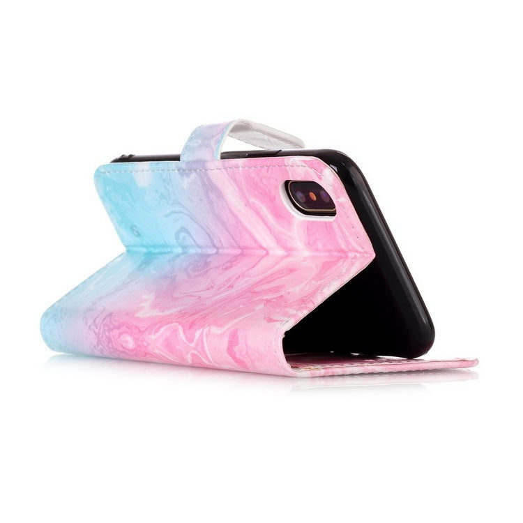 Leather Marble Flip Case – Fits iPhone 6 to 12 Series