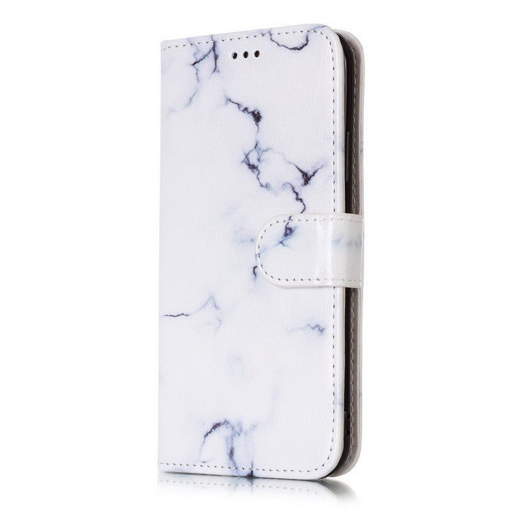 Leather Marble Flip Case – Fits iPhone 6 to 12 Series