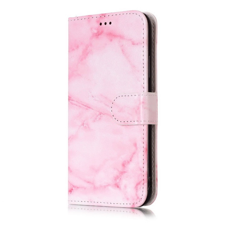 Leather Marble Flip Case – Fits iPhone 6 to 12 Series