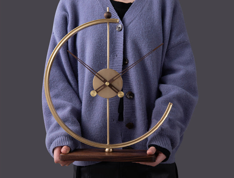 Chinese Walnut Copper Silent Clock