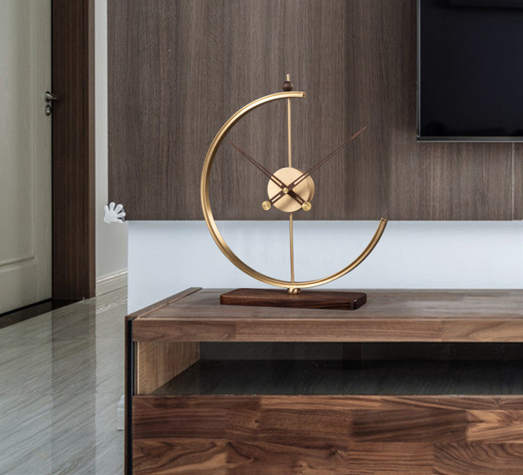 Chinese Walnut Copper Silent Clock