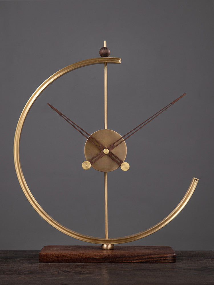 Chinese Walnut Copper Silent Clock