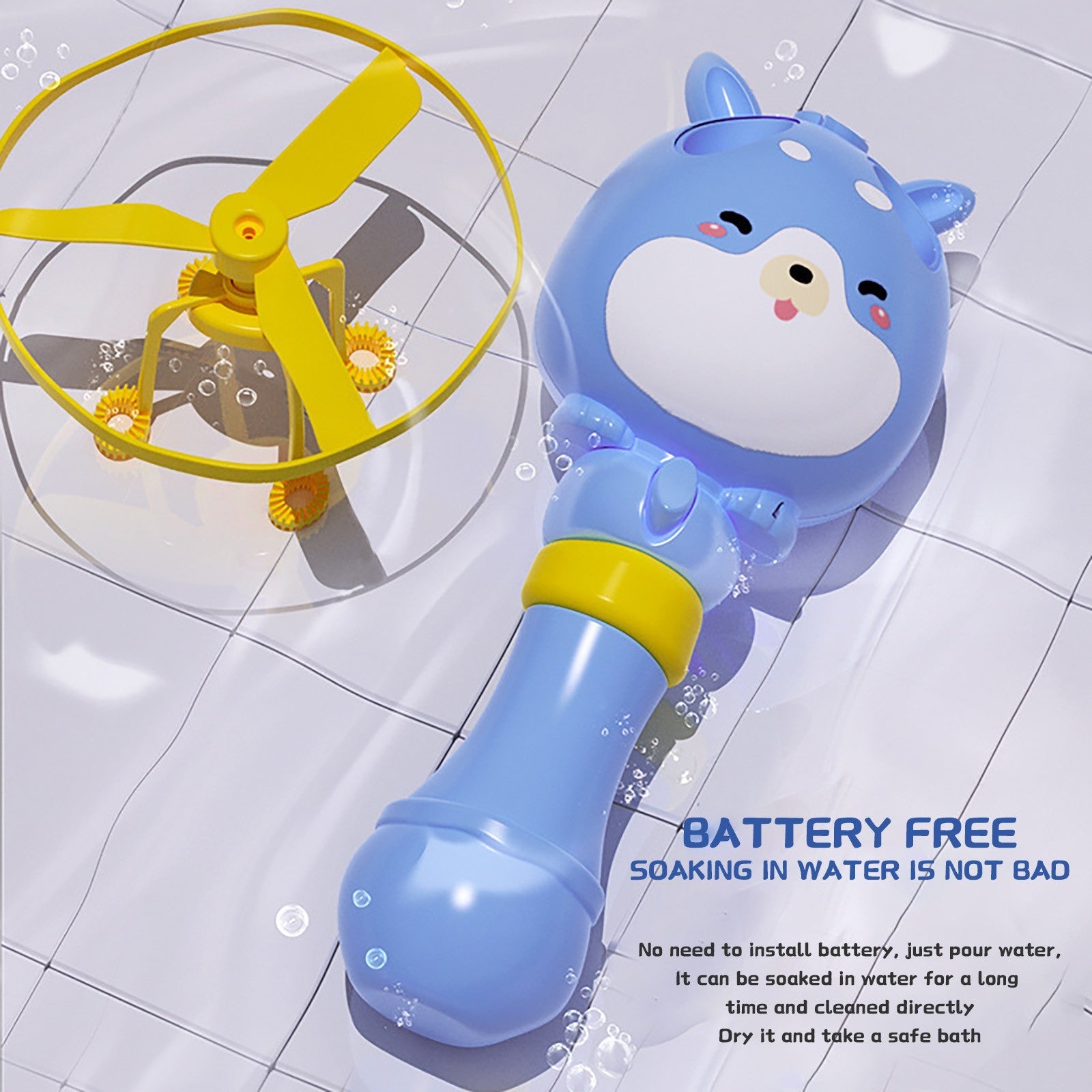 Bamboo Dragonfly Bubble Stick – Rotating Flying Bubble Toy for Kids