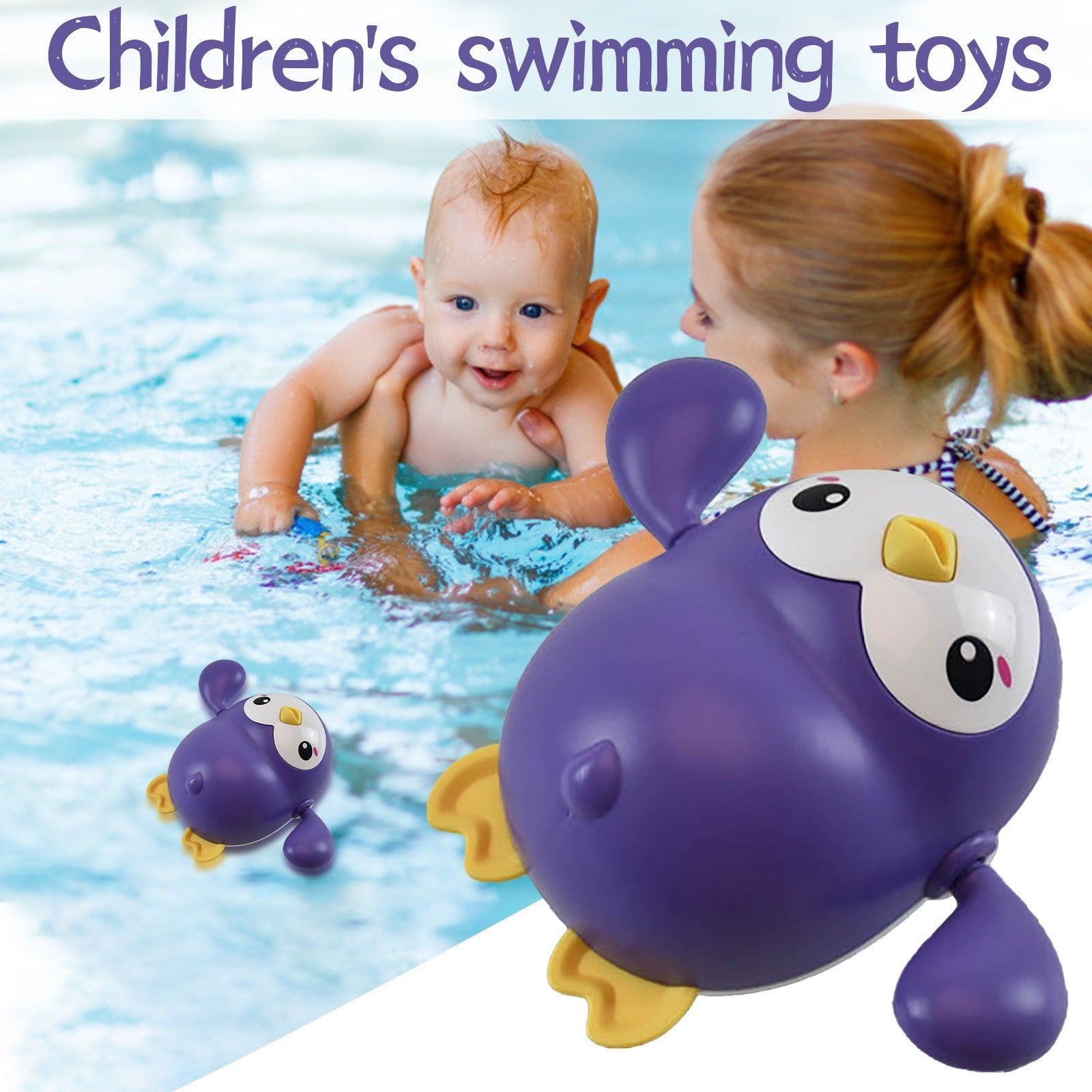 Wind-Up Penguin Bath Toy – Fun Baby Pool Toy