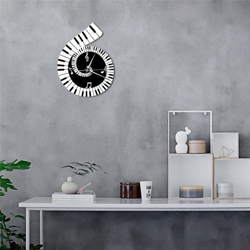 Musical Note Piano Wall Clock