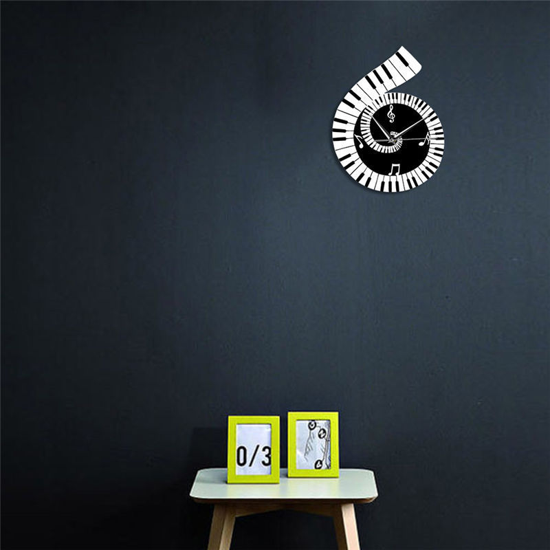 Musical Note Piano Wall Clock