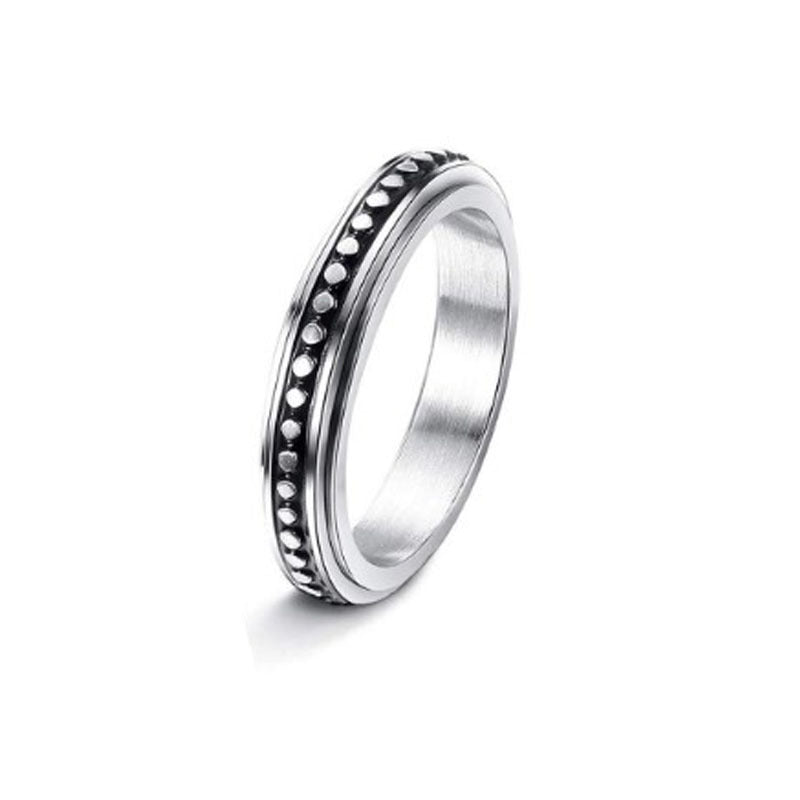 Stainless Steel Spinner Ring – Moon & Stars Anxiety Relief