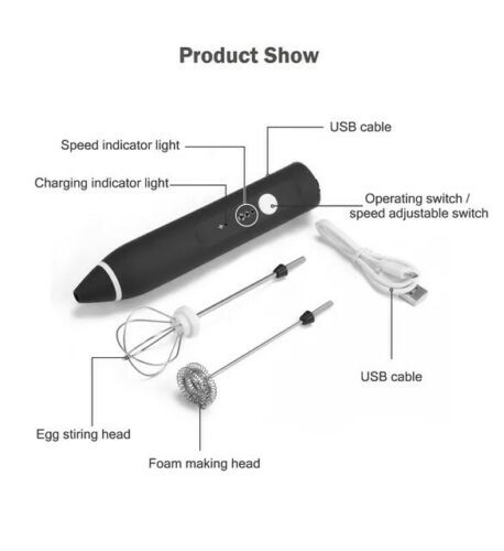 USB Milk Frother & Egg Beater - Handheld Mixer