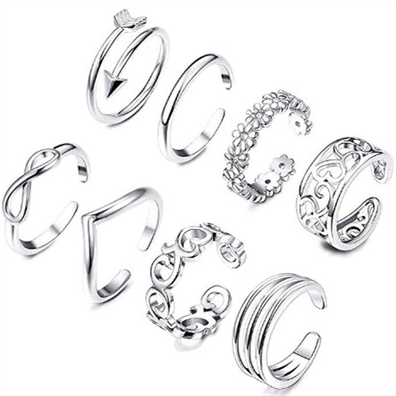 Feet Rings Foot Personality Charm Rose Simple Rings Women's Rings
