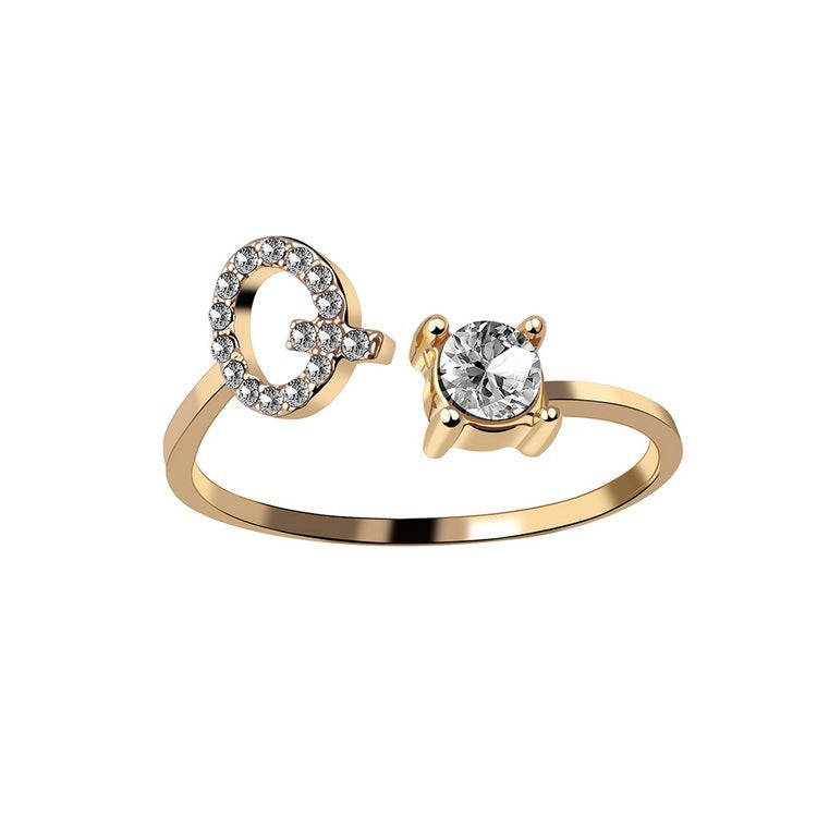 Adjustable Initial Ring – Elegant Women's Jewellery
