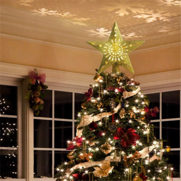 LED Star Tree Topper Projector