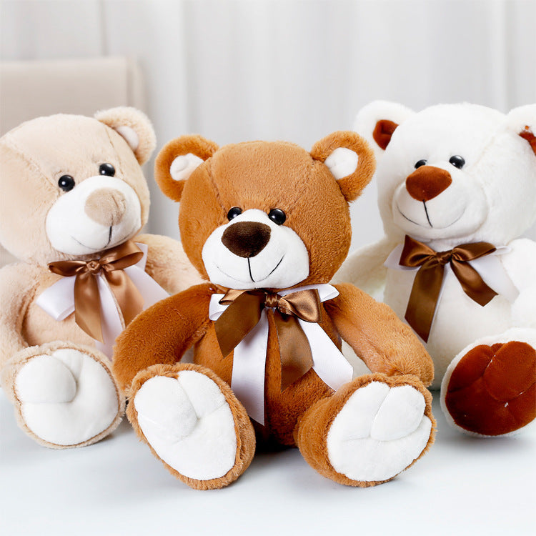 Cute Cartoon Hug Bear With Bow Tie Bear Plush Doll