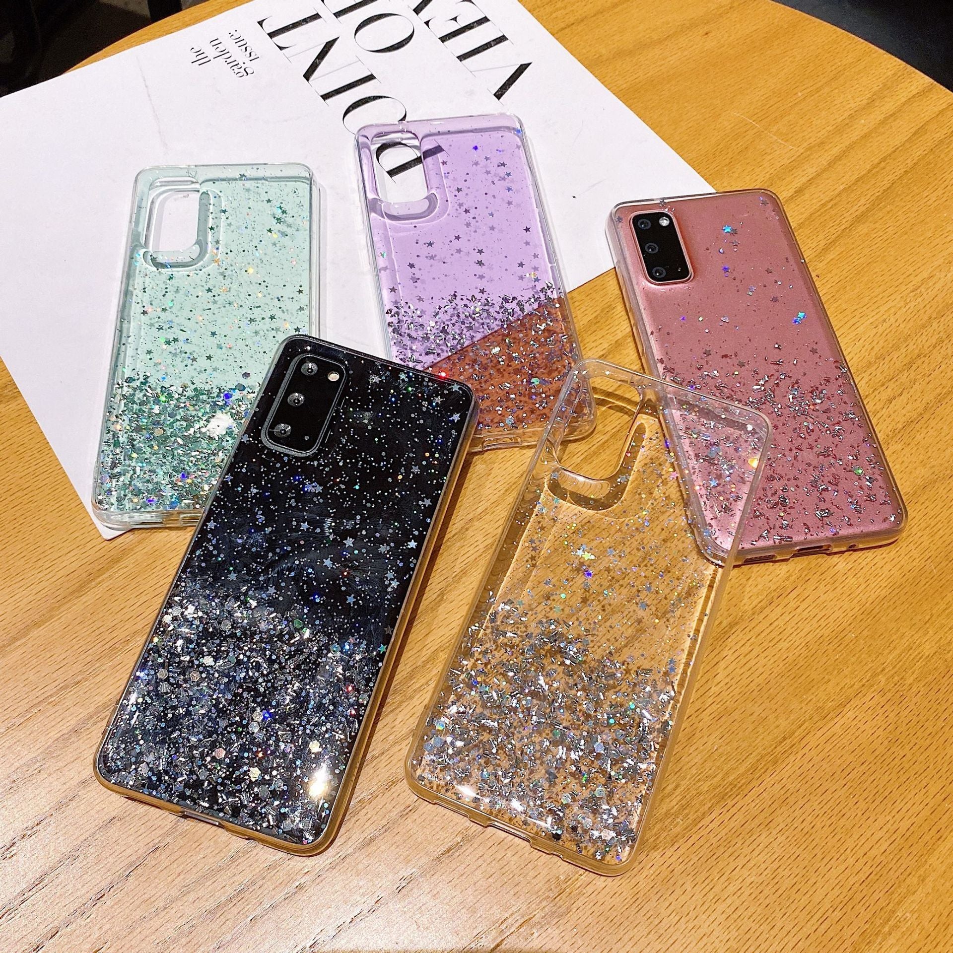Starry Sky Silver Foil Epoxy Phone Case