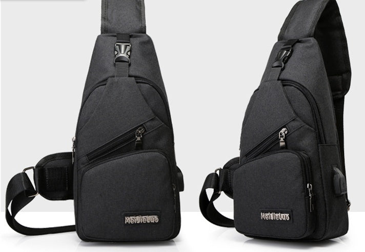 Men's USB Charging Shoulder Bag for Sports & Outdoors