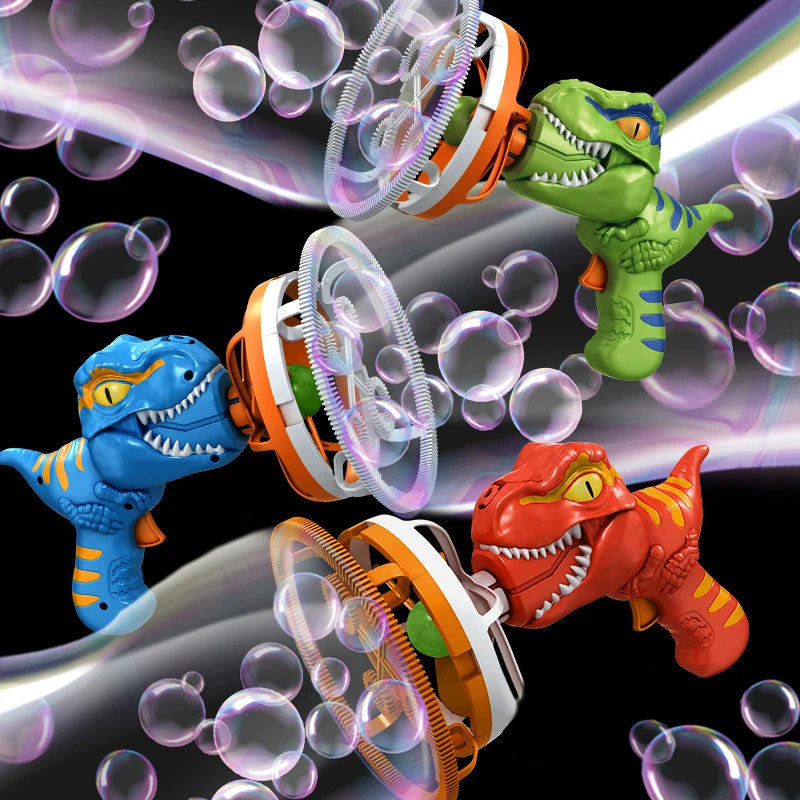 Dinosaur Handheld Bubble Machine – Cartoon Bubble Blower Toy Gift